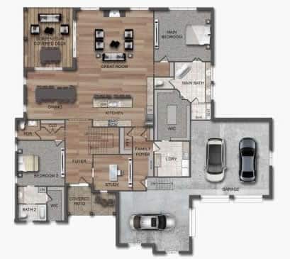 Floor plan of 1717 Ledgestone Way